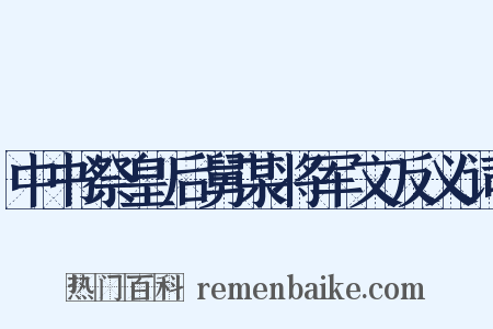 中书祭皇后舅某将军文反义词是什么意思的图片